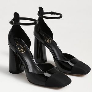 SAM EDELMAN CRISTINE ANKLE STRAP BLOCK HEEL